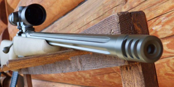 Barrel fluting on customized sheep rifle